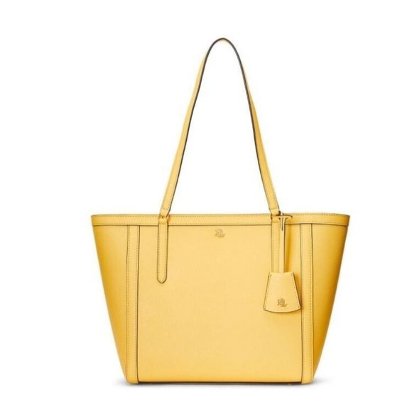 Ralph Lauren Bags Ralph Lauren Clare Leather Tote Bag Yellow